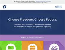 Tablet Screenshot of getfedora.org
